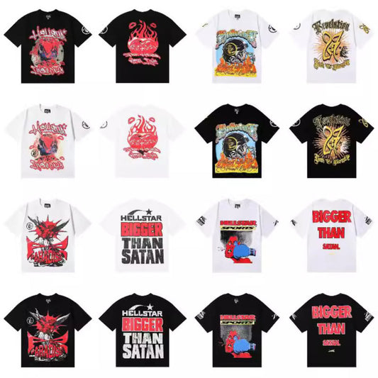 HS6001-1 Hellstar 100% cotton NFC short T shirt  for men