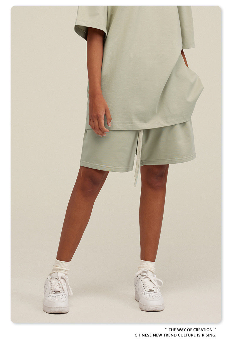 Be Men's 2024 Heavy Fog Teen Fashion Brand Men's Loose Cropped Pants Men's Sports Casual Shorts Summer