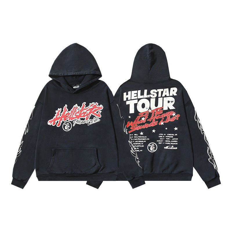 Hellstar Washed and Worn Hoodie Sweater Trousers Suit
