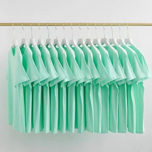 300Gsm Heavyweight  green colors blank tee shirts for men