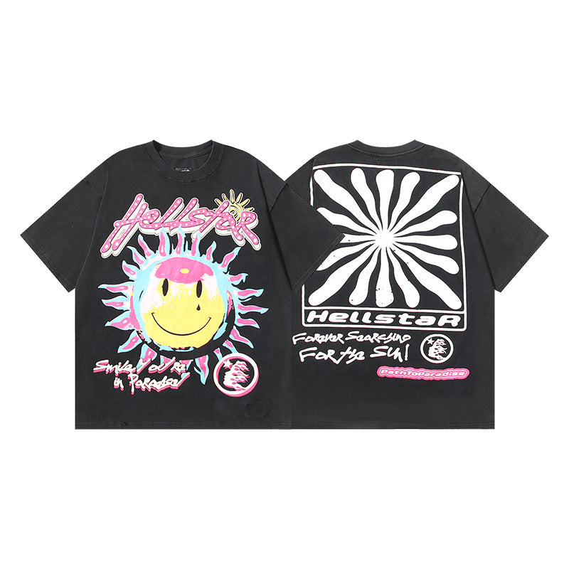 2024 SS Hell starLoose Pullover Short Sleeve T-shirt Green Less