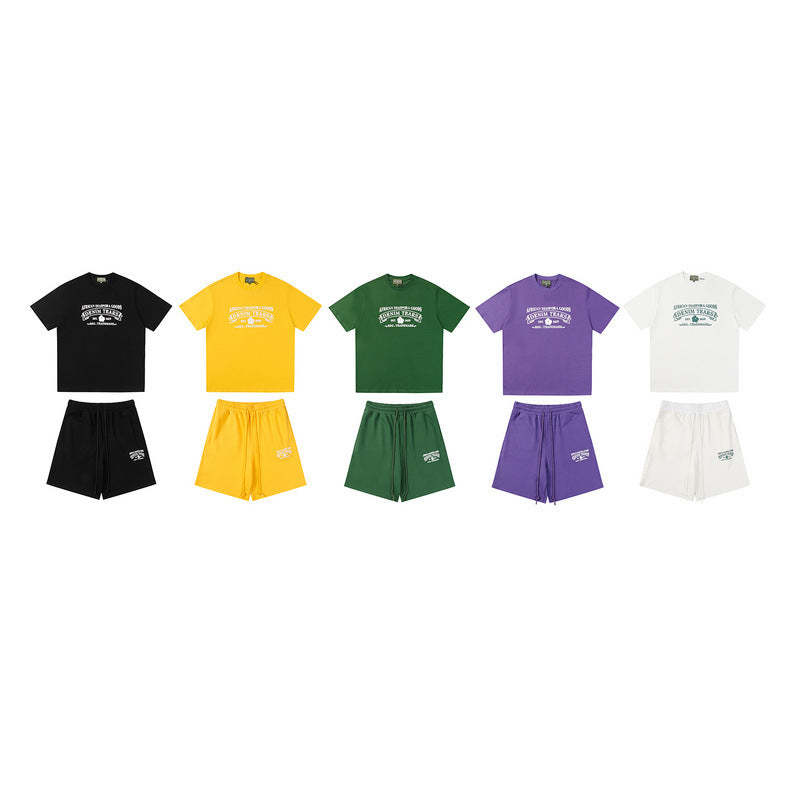 380gsm Denim tears Puff Print Sweatshirt and Sweatpants Casual Hoodie Men's and Women's Sports Suit