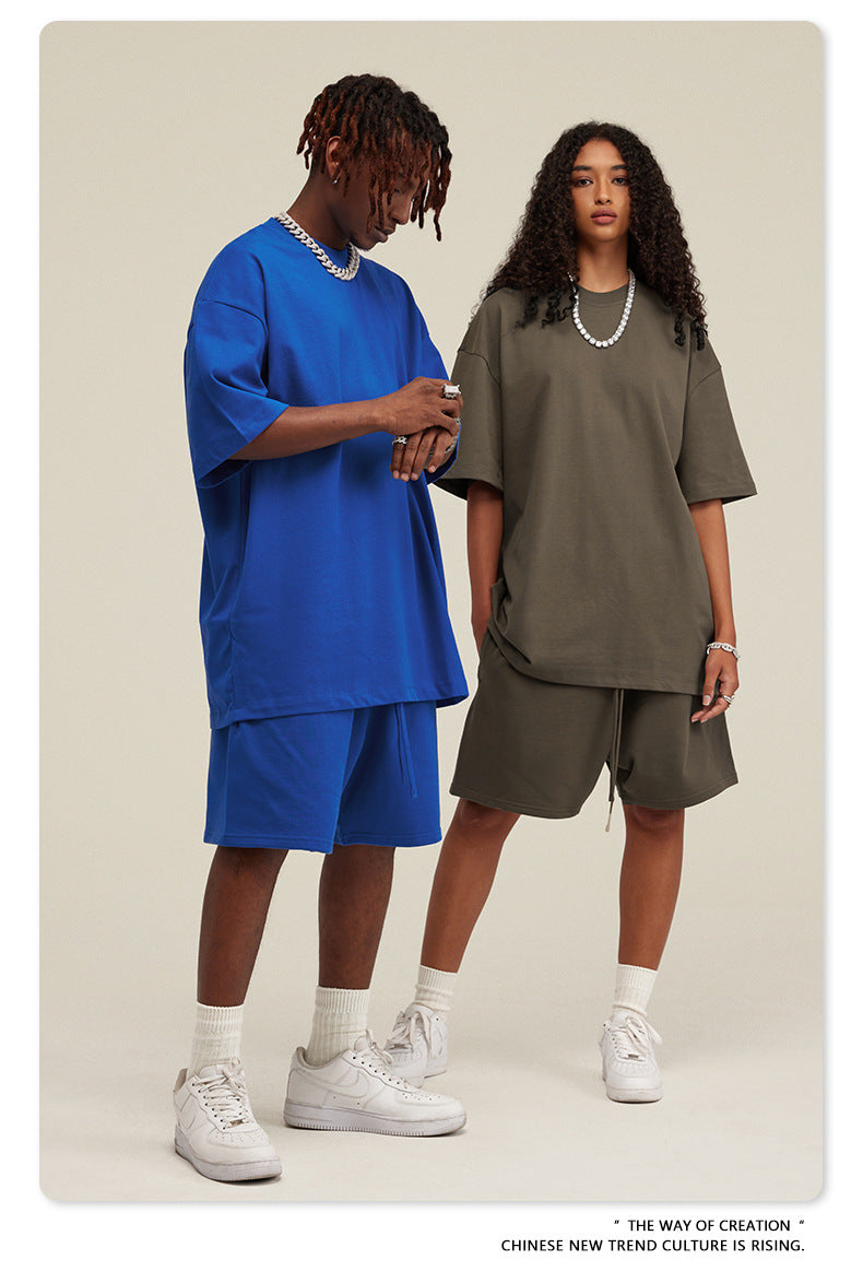 Be Men's 2024 Heavy Fog Teen Fashion Brand Men's Loose Cropped Pants Men's Sports Casual Shorts Summer