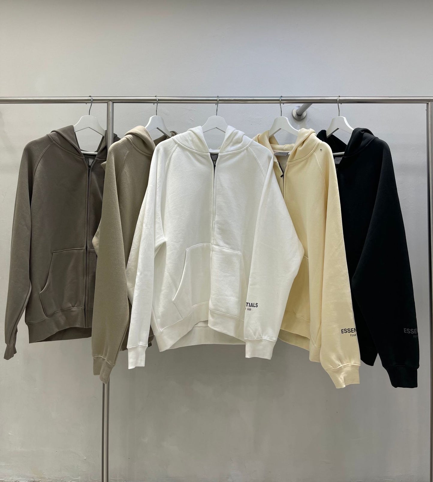 ESS Silicone Letter Zipper with Fleece Lining100% Cotton Hooded Sweater