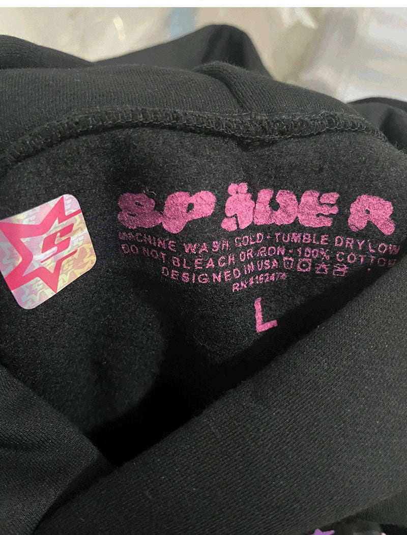 Top 430gsm Sp5der Hoodies 100% Cotton Hoodie for men and women