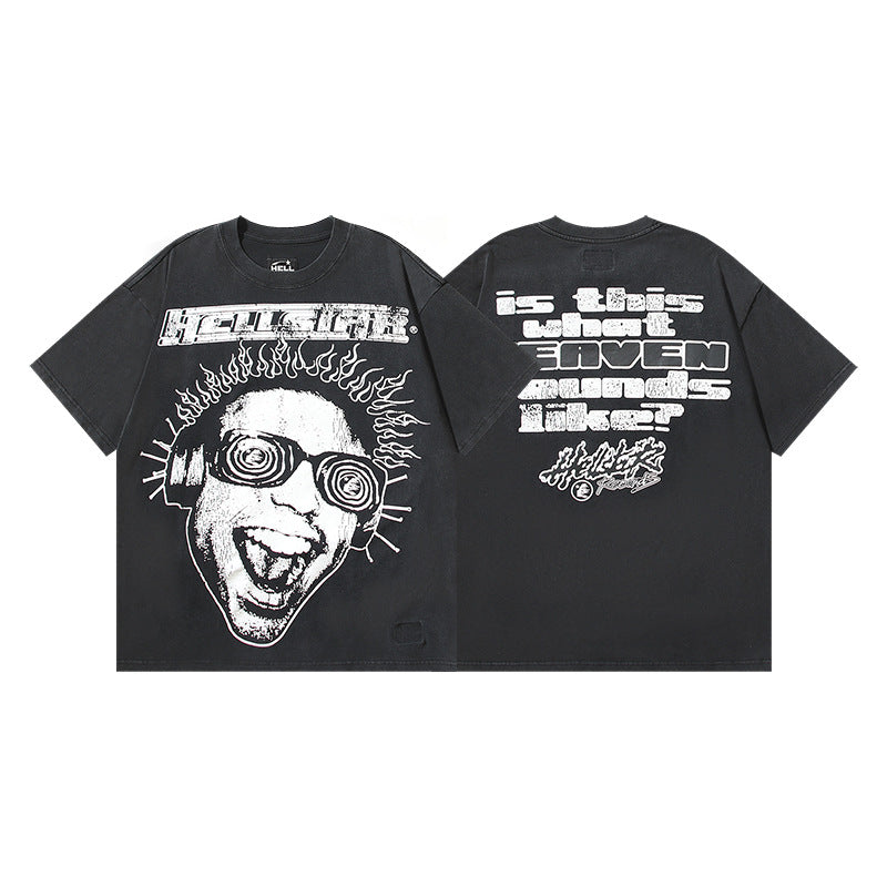 2024 SS Hell starLoose Pullover Short Sleeve T-shirt Green Less