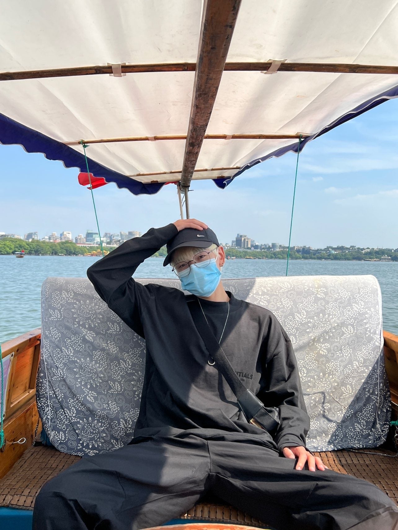 Top Essentials Flocking Letter Crew Neck 100% Cotton Long Sleeve T-shirt Fog Men and Women