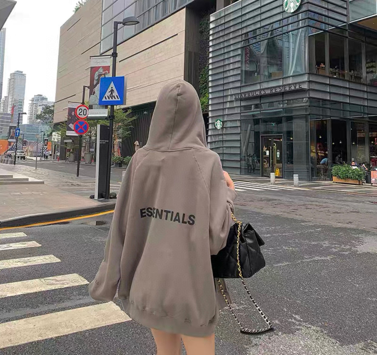 ESS Silicone Letter Zipper with Fleece Lining100% Cotton Hooded Sweater