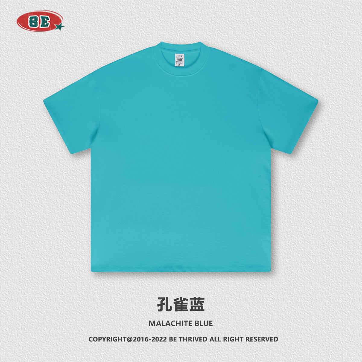 Be Men's 2024 Bashi Cotton T-shirt Heavy Loose Teen Short-Sleeved Men's T Summer Fashion Brand Short Sleeve T-shirt Men's