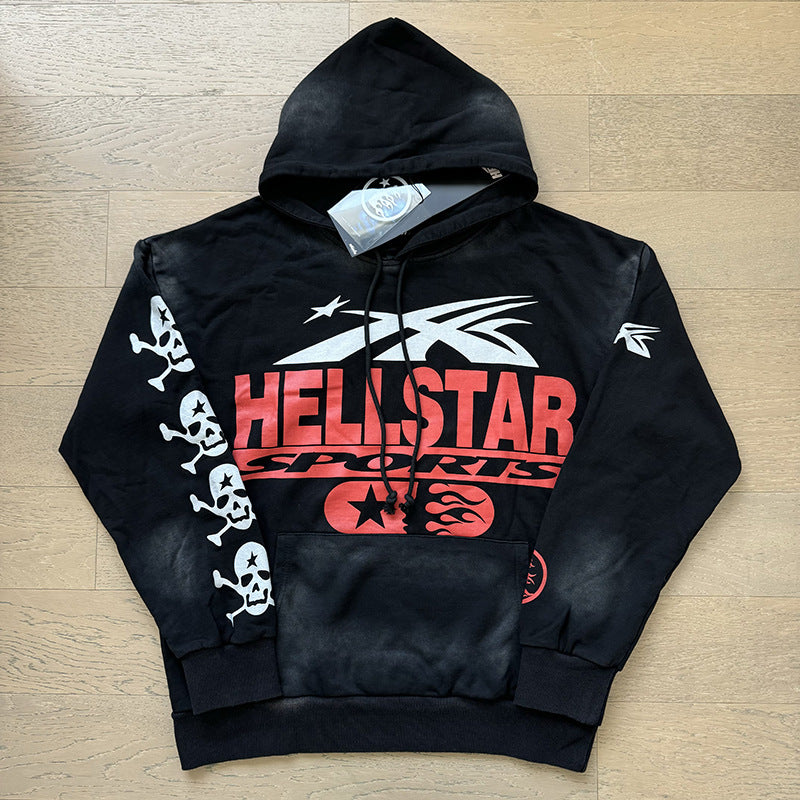Part2-Hellstar Washed and Worn Hoodie Sweater Trousers Suit