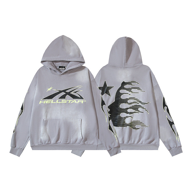 Part2-Hellstar Washed and Worn Hoodie Sweater Trousers Suit