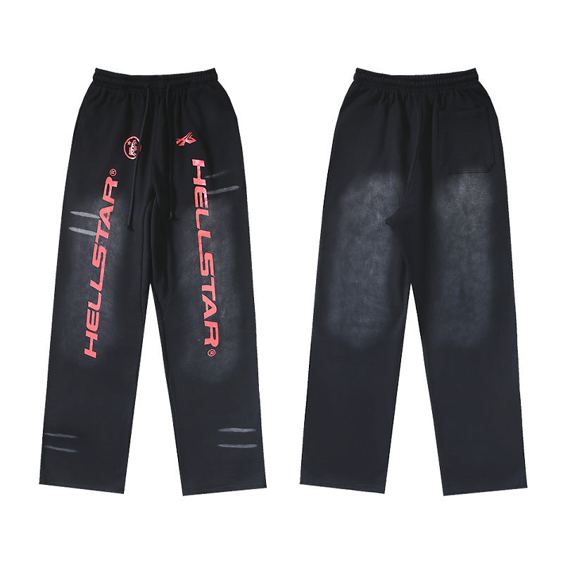 Hellstar Washed and Worn Hoodie Sweater Trousers Suit