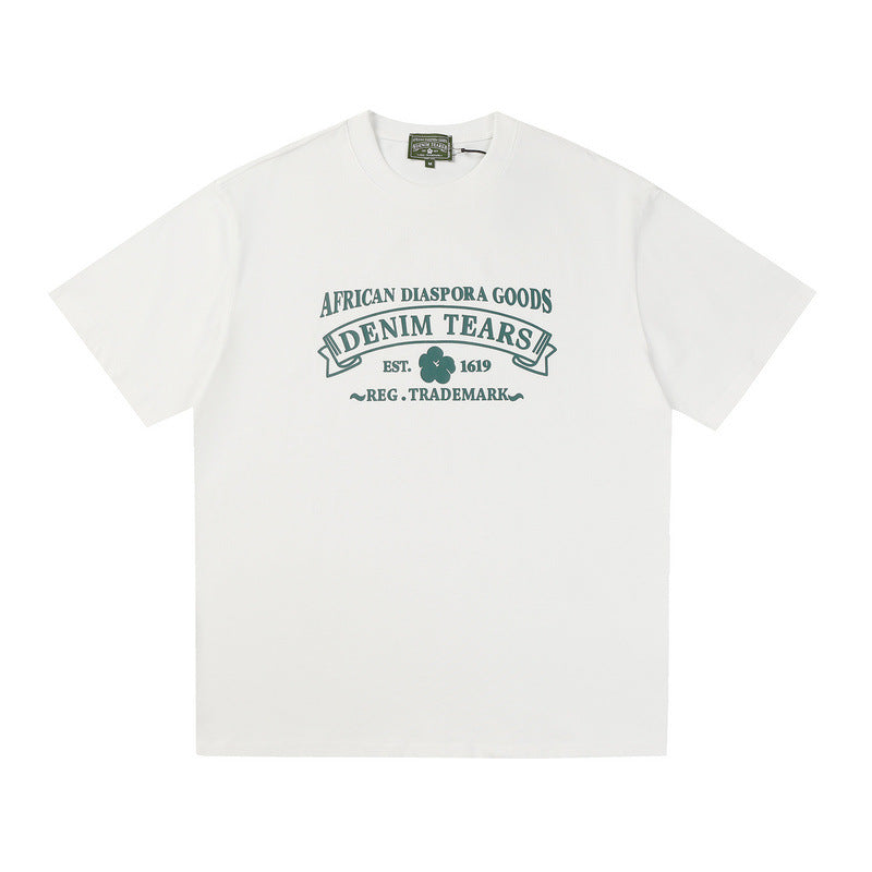 DENIMTEARS Kapok Foam Printed Trendy Brand Sweatshirt and Sweatpants Casual Hoodie Unisex Sports Set