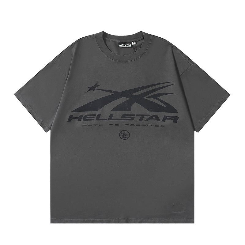 2024 SS Hell starLoose Pullover Short Sleeve T-shirt Green Less