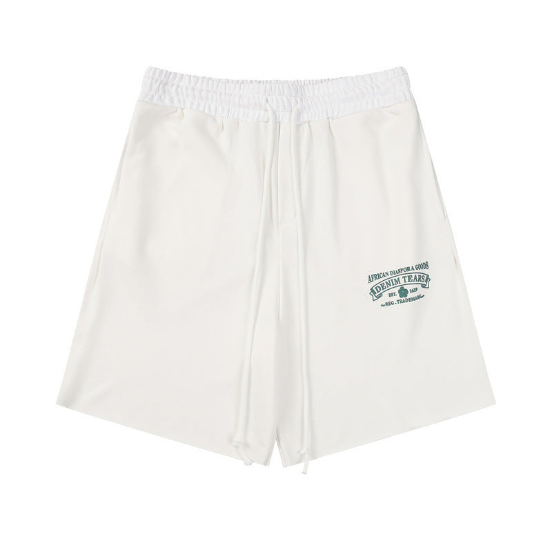 380gsm Denim tears Puff Print Sweatshirt and Sweatpants Casual Hoodie Men's and Women's Sports Suit