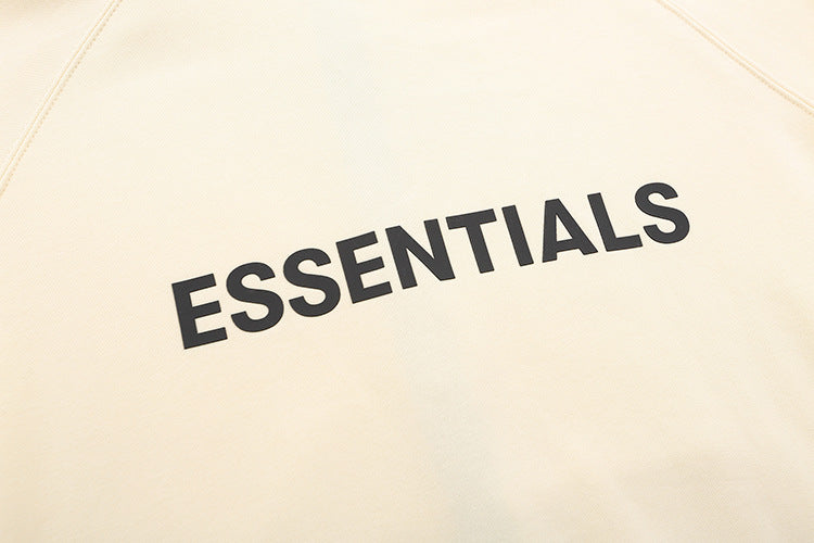 ESS Silicone Letter Zipper with Fleece Lining100% Cotton Hooded Sweater