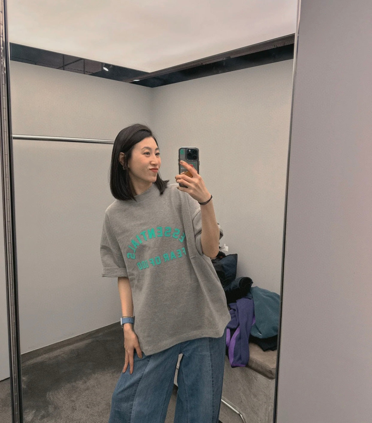 ESS **Half Arc 24ss Spring Silicone Letter 380gsm Heavy Crew Neck 100% Cotton Short Sleeve T-shirt