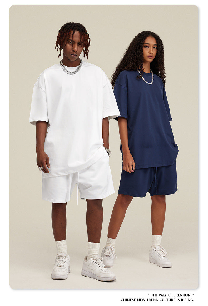 Be Men's 2024 Heavy Fog Teen Fashion Brand Men's Loose Cropped Pants Men's Sports Casual Shorts Summer