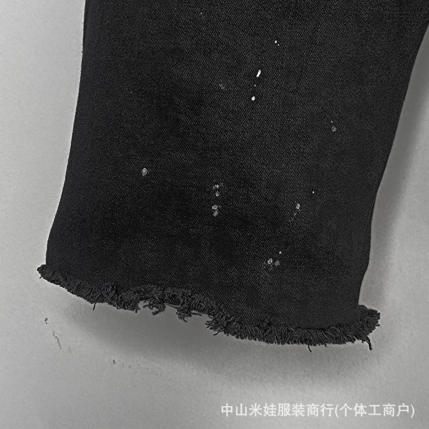 Purple Jeans Men's Distressed Denim Shorts Five-Point Shorts