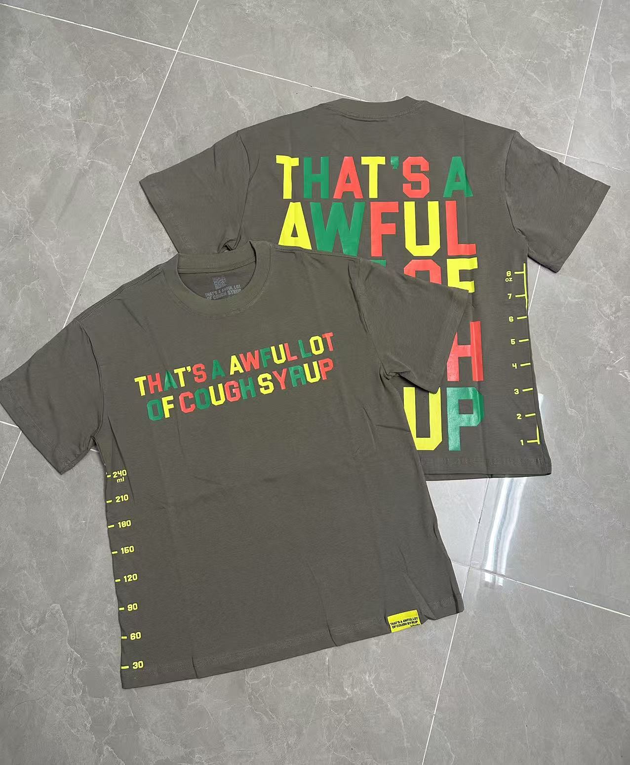 ALOCS 9001 THAT'S A AWFUL LOT OF COUGH SYRUP pure cotton T-shirt