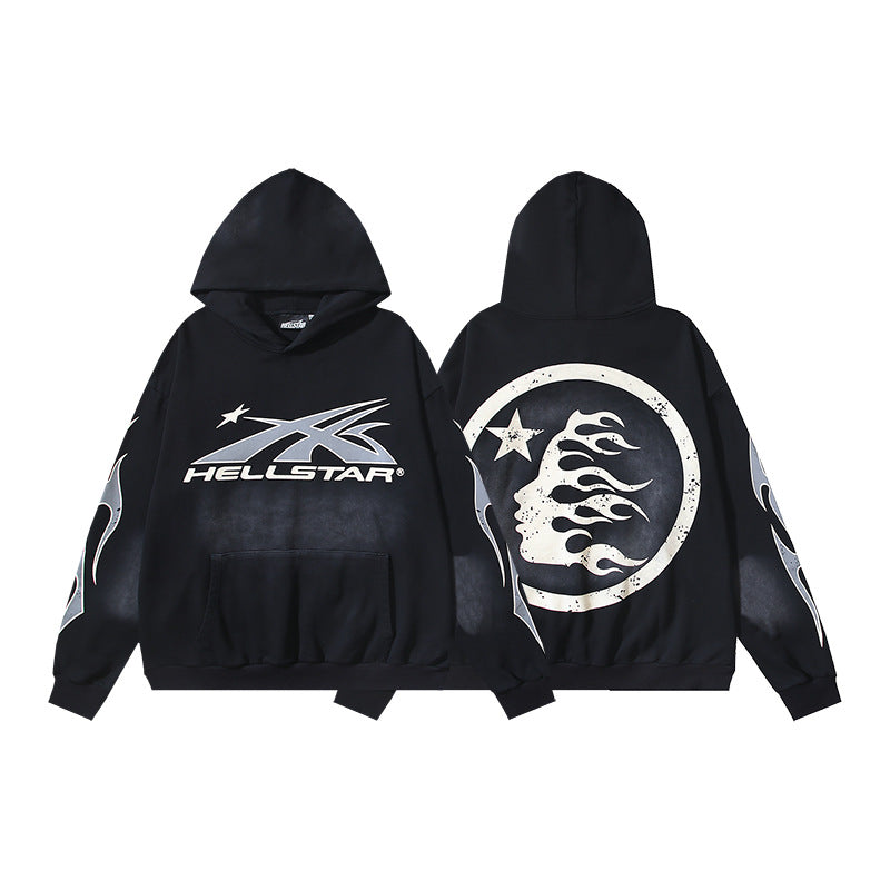 Part2-Hellstar Washed and Worn Hoodie Sweater Trousers Suit