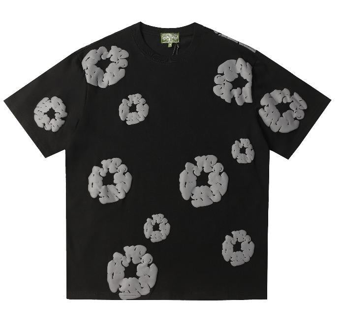 380gsm Denim tears Puff Print Sweatshirt and Sweatpants Casual Hoodie Men's and Women's Sports Suit