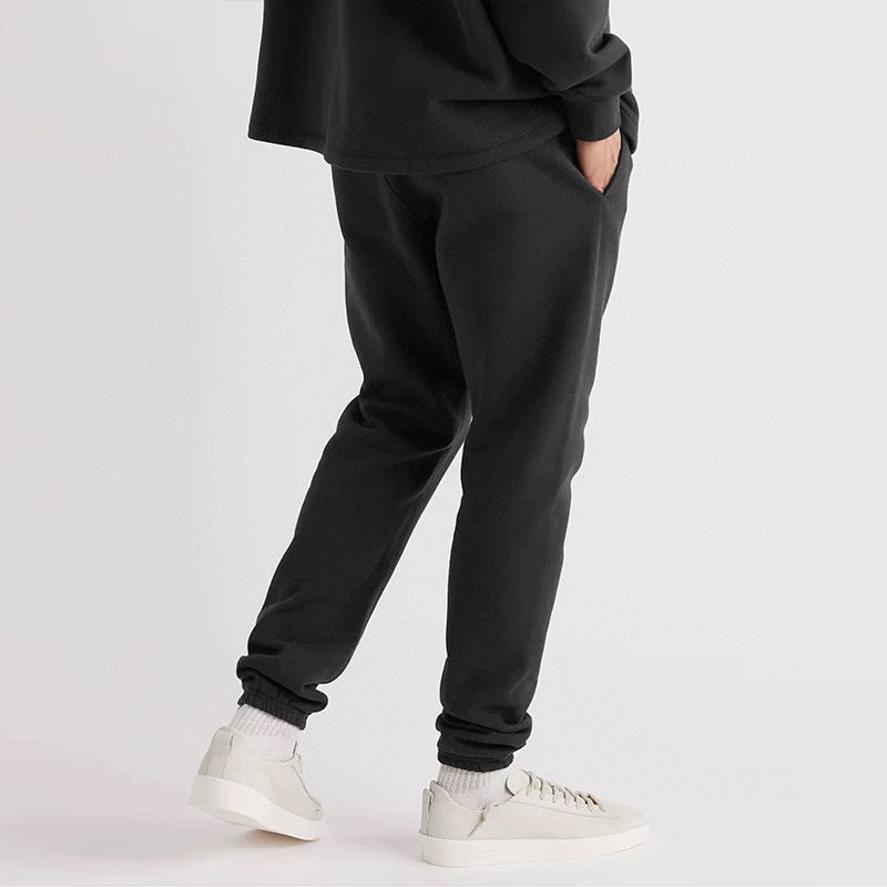 Top ESS **Fog Ankle-Tied Flocking Letter High Street Fleece-lined Loose Casual Sweatpants Trousers