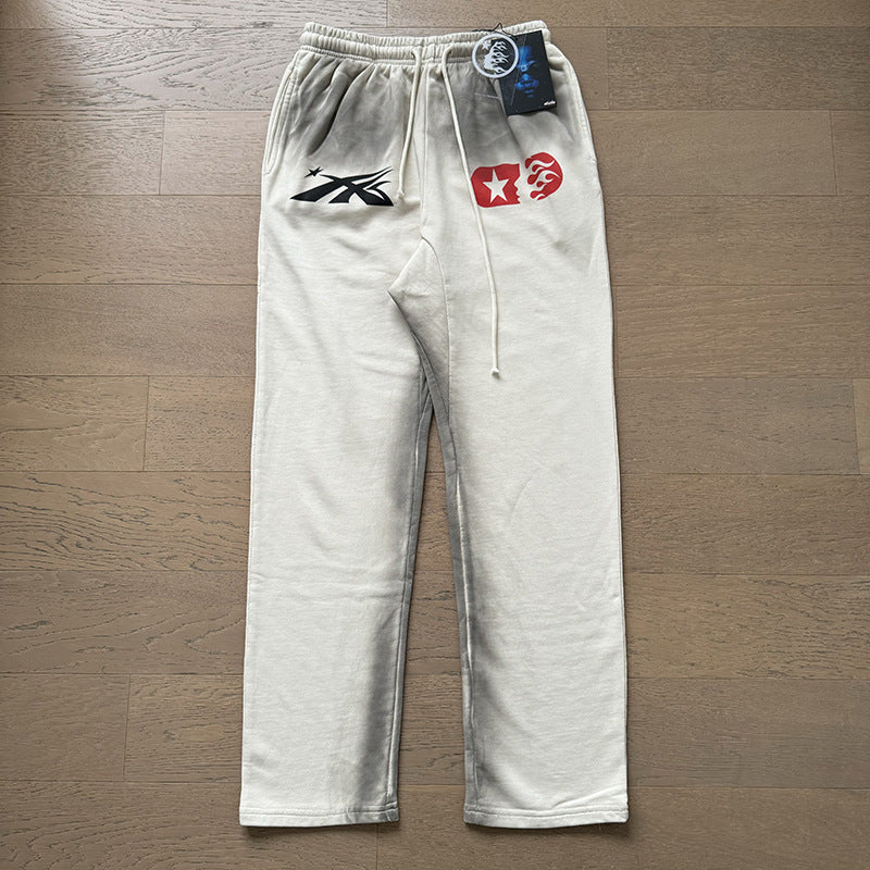 Part2-Hellstar Washed and Worn Hoodie Sweater Trousers Suit