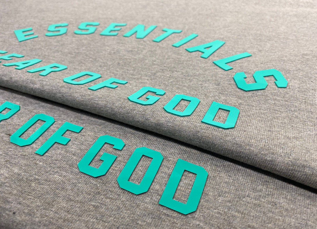 ESS **Half Arc 24ss Spring Silicone Letter 380gsm Heavy Crew Neck 100% Cotton Short Sleeve T-shirt