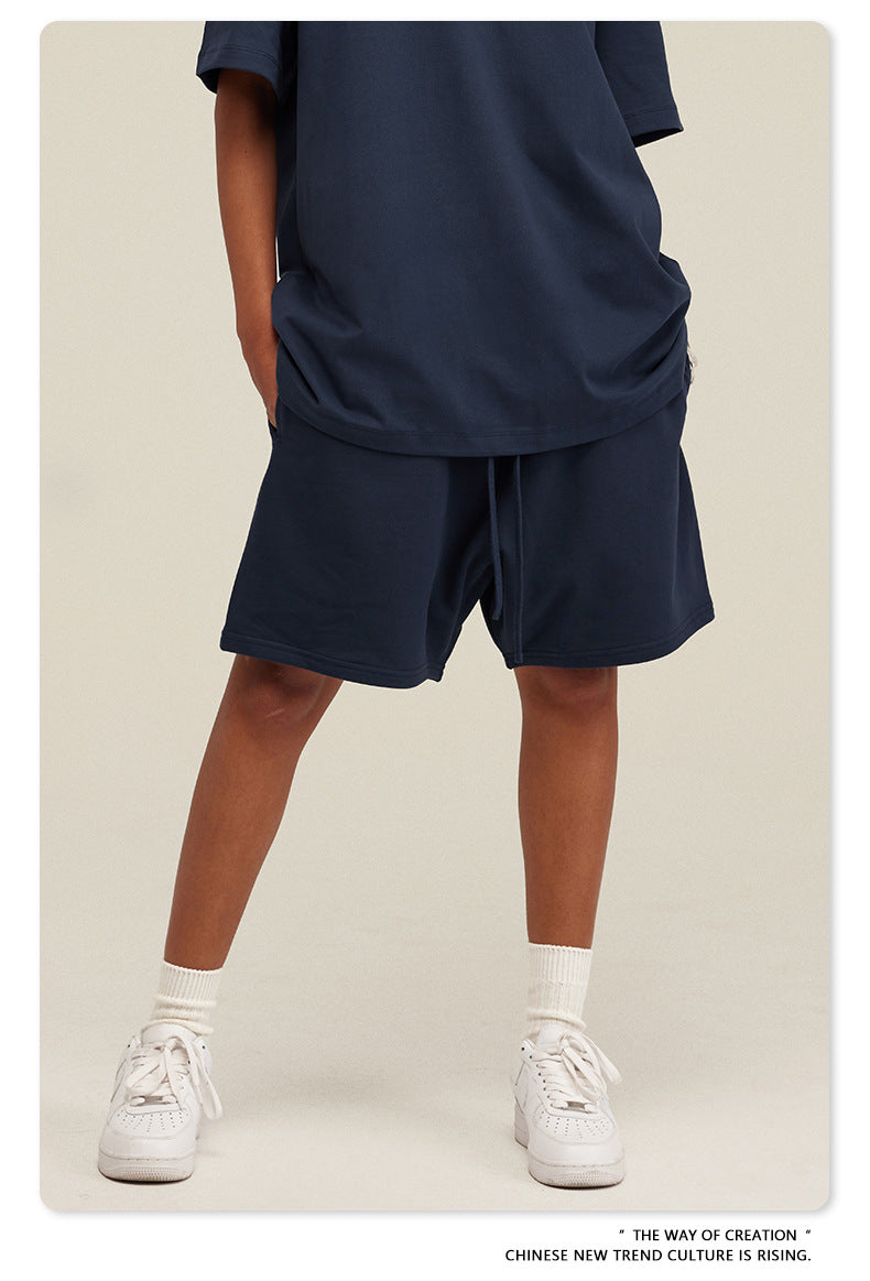 Be Men's 2024 Heavy Fog Teen Fashion Brand Men's Loose Cropped Pants Men's Sports Casual Shorts Summer