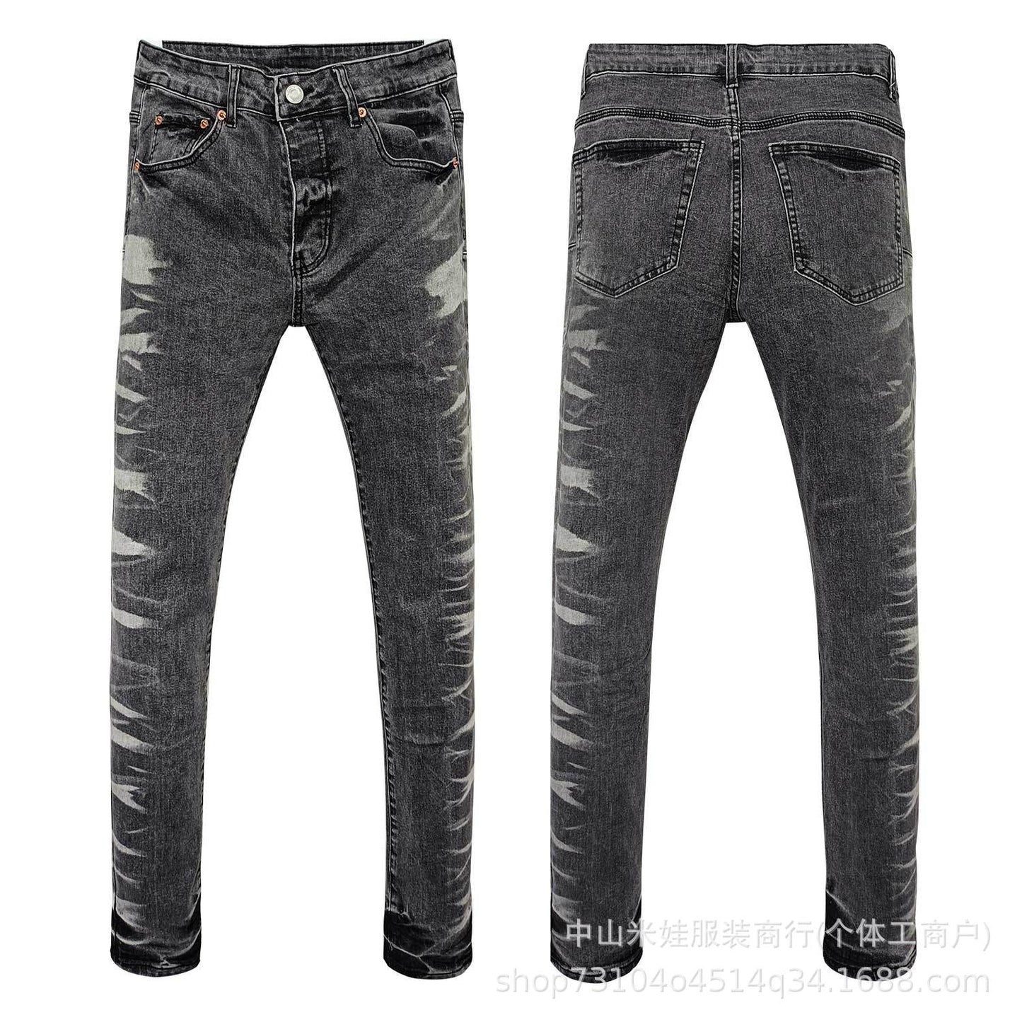 Pp6004 Purple Jeans Splash-Ink Jeans