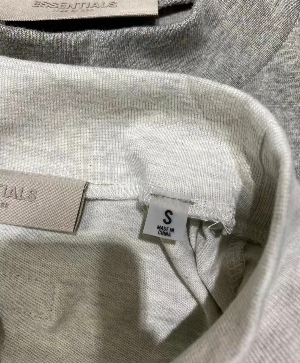 Top ESS Front and Rear Three-Dimensional Flocking Letters 100% Cotton round Neck Loose Couple Short Sleeve T-shirt