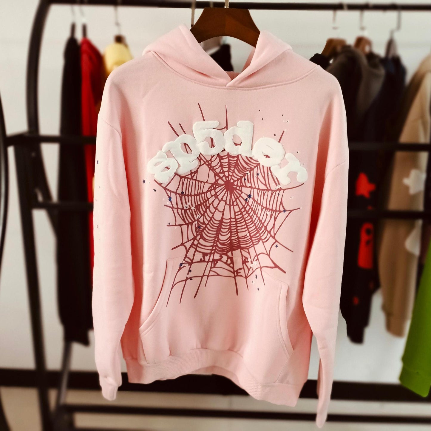 part2- 430gsm Sp5der Hoodies 100% Cotton Hoodie for men and women