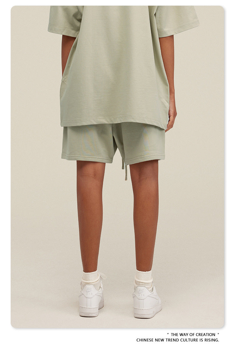 Be Men's 2024 Heavy Fog Teen Fashion Brand Men's Loose Cropped Pants Men's Sports Casual Shorts Summer