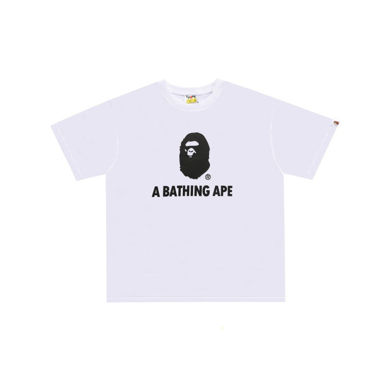 BP2001 Bape Original  Street Cotton Loose Couple Casual T-shirt Short Sleeve Shirt