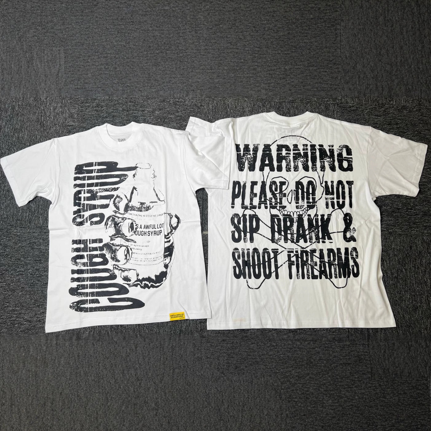 THAT'S AWFUL LOT OF COUGH SYRUP Crew Neck T-Shirt 100% Short Sleeve