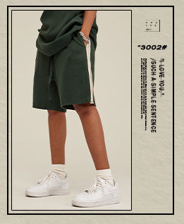 Be Men's 2024 Heavy Fog Teen Fashion Brand Men's Loose Cropped Pants Men's Sports Casual Shorts Summer