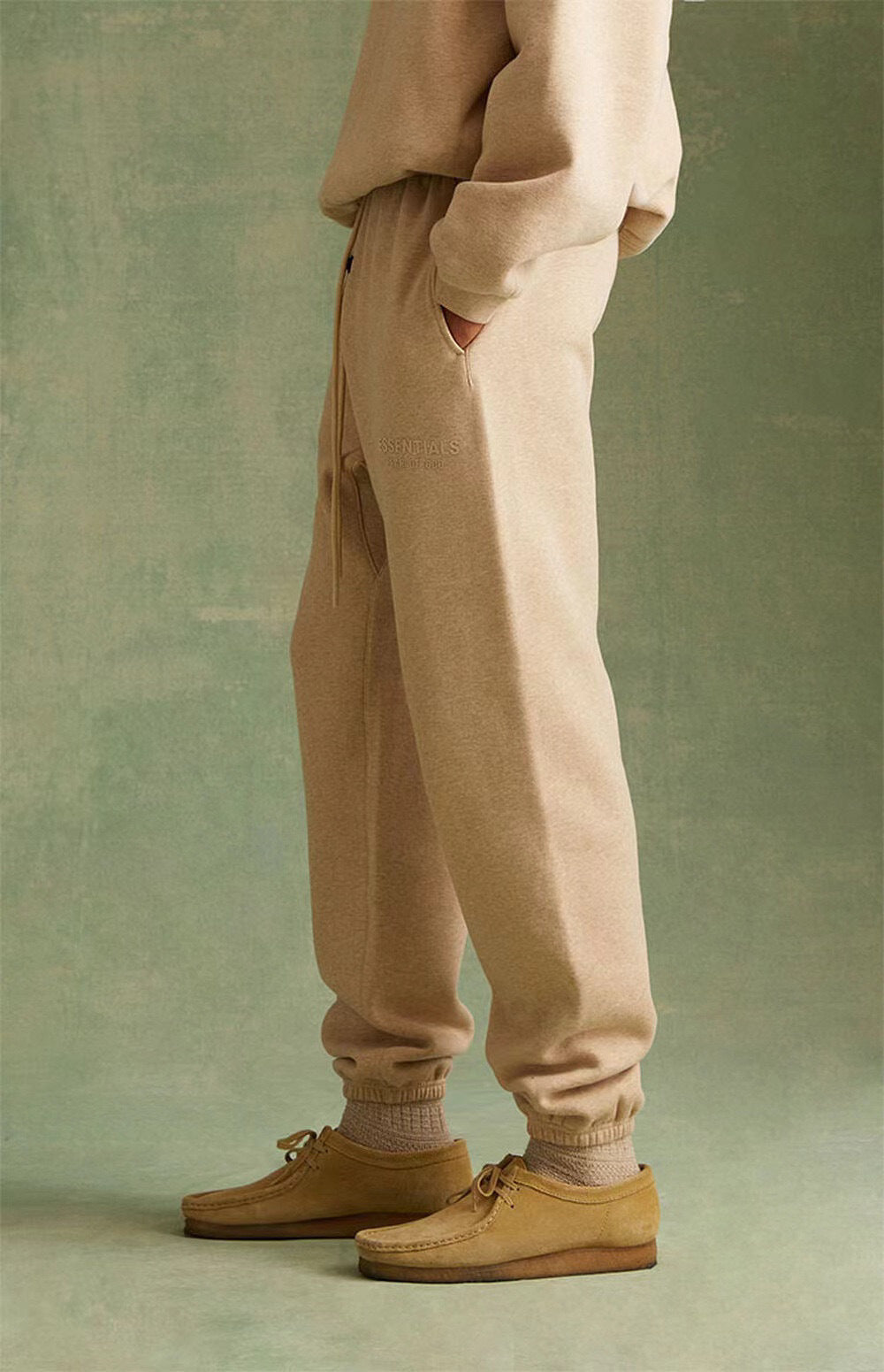 Ess*** Multi-Line Fog Silicone Letters Thickened Sports Casual Sweatpants Trousers