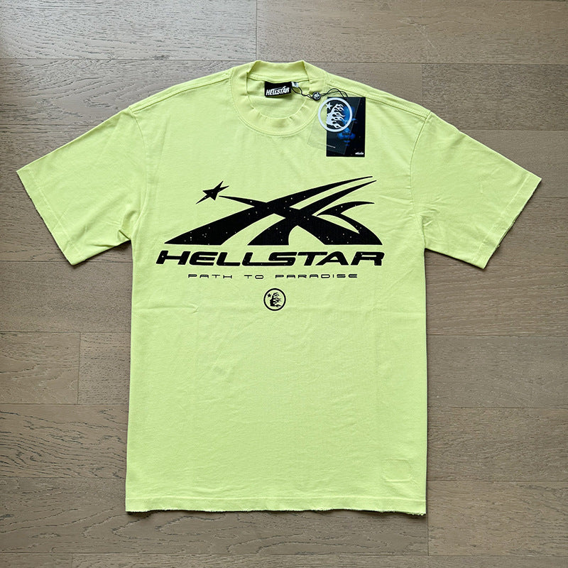 2024 SS Hell starLoose Pullover Short Sleeve T-shirt Green Less