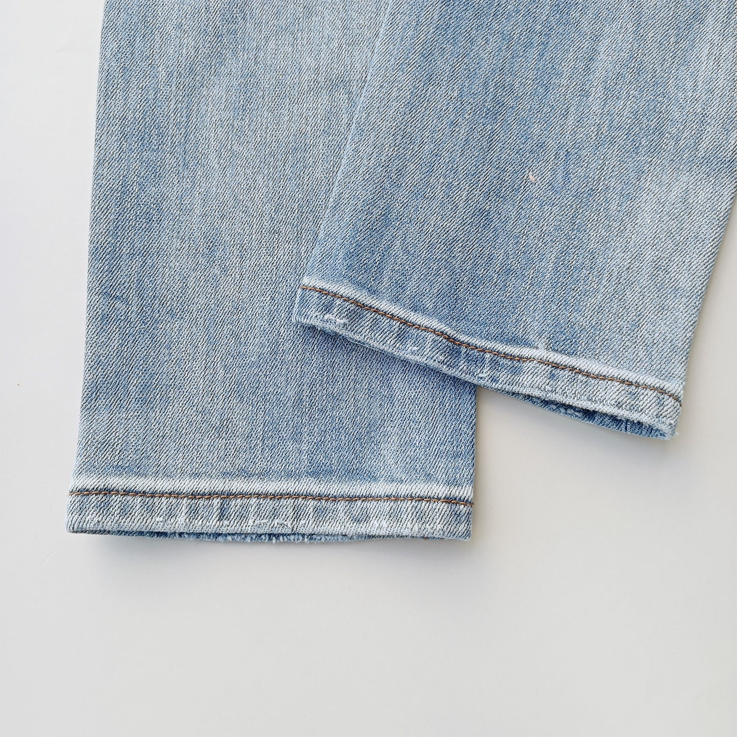 KSB Jeans Straight Ripped Stretch American High Street Casual Men's Jeans