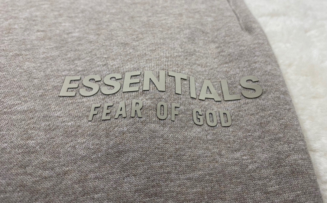 Ess*** Multi-Line Fog Silicone Letters Thickened Sports Casual Sweatpants Trousers