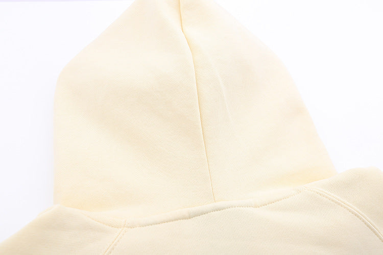 ESS Silicone Letter Zipper with Fleece Lining100% Cotton Hooded Sweater