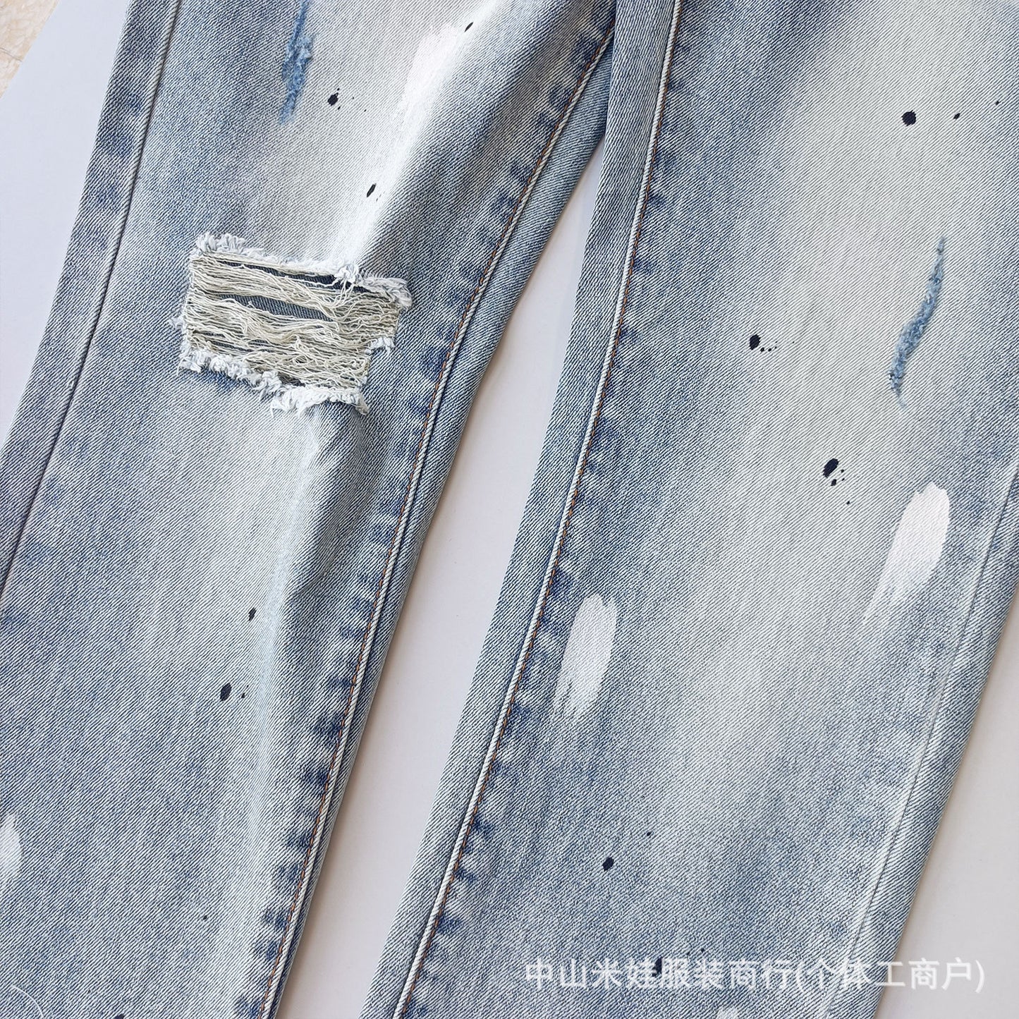 Pp6004 Purple Jeans Splash-Ink Jeans