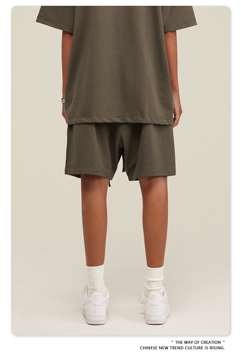 Be Men's 2024 Heavy Fog Teen Fashion Brand Men's Loose Cropped Pants Men's Sports Casual Shorts Summer