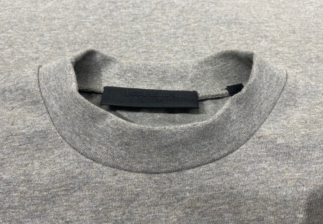 ESS **Half Arc 24ss Spring Silicone Letter 380gsm Heavy Crew Neck 100% Cotton Short Sleeve T-shirt