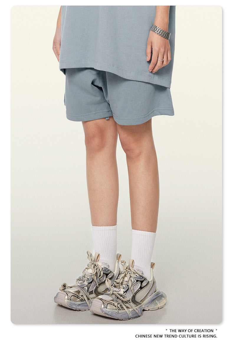 Be Men's 2024 Heavy Fog Teen Fashion Brand Men's Loose Cropped Pants Men's Sports Casual Shorts Summer