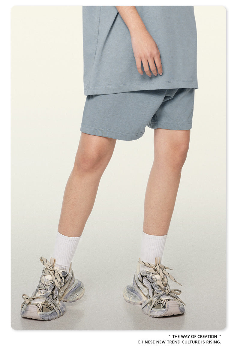 Be Men's 2024 Heavy Fog Teen Fashion Brand Men's Loose Cropped Pants Men's Sports Casual Shorts Summer