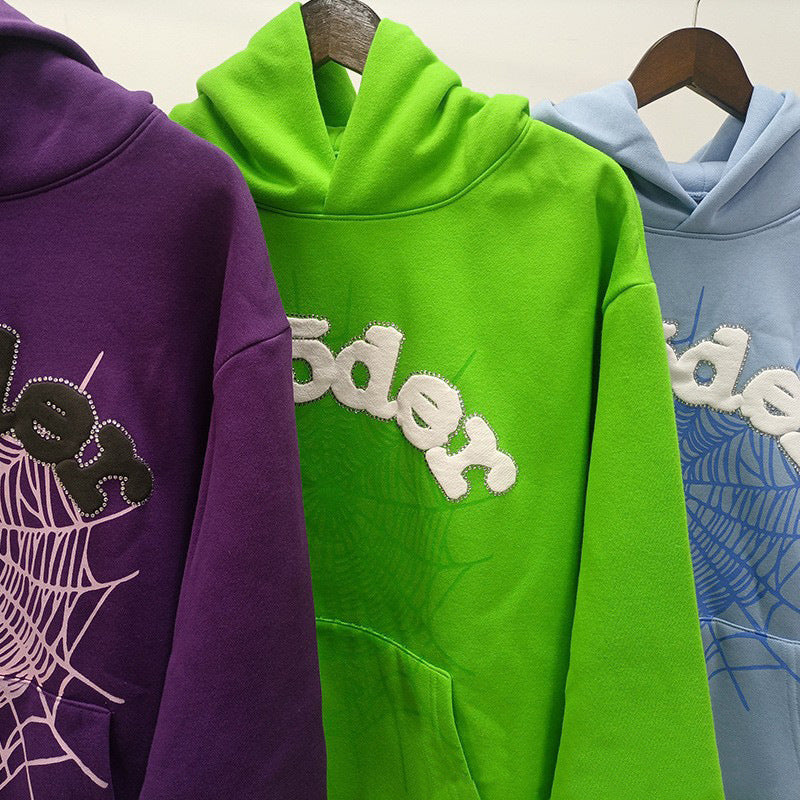 Top 430gsm Sp5der Hoodies 100% Cotton Hoodie for men and women