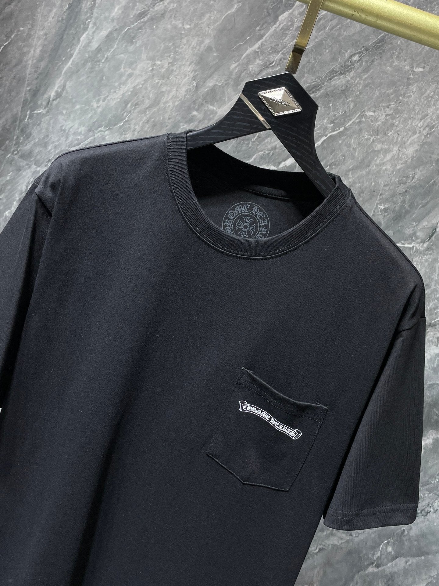 Chrome Hearts Letter Colorful Cross Flower Arm Double Yarn Short Sleeve T-Shirt for Men